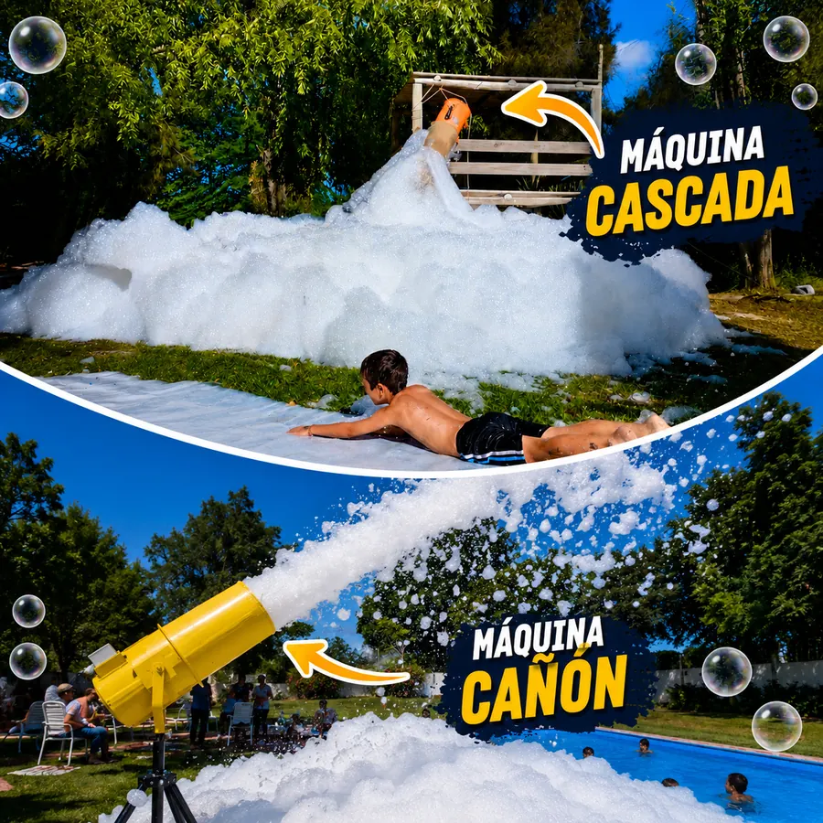 Máquina cañón y máquina cascada de espuma